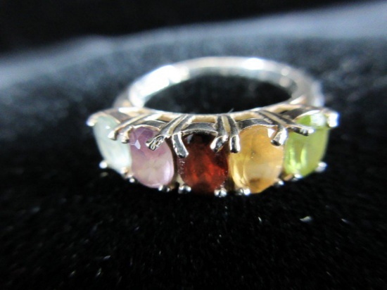 Gemstone Ring: Sterling Silver