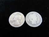 1903 and 1947 Silver Quarters