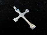 Large Sterling Silver Cross Pedant