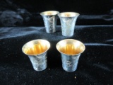 950 Silver Antique Small Cup Set