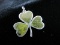 Vintage Inlay Clover Charm