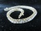 Gold over .925 Silver White Stone Tennis Bracelet