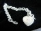 Sterling Silver Bracelet with Heart Charm