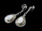 Opal Gemstone Earrings 14K White Gold