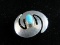 Vintage Turquoise Stone Sterling Silver Pin