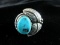 Vintage Turquoise Stone Sterling Silver Ring