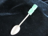 Jade Stone Sterling Silver Spoon
