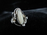 Vintage Abalone Inlay Sterling Silver Ring