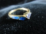 14K Gold Opal, Gemstone Ring