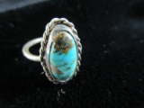 Vintage Turquoise Stone Sterling Silver Ring