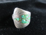 Vintage Turquoise Stone Sterling Silver Ring