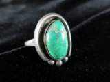 Vintage Turquoise Stone Sterling Silver Ring