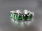 Green Gemstone .925 Silver Ring