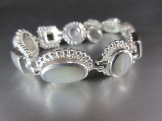 Mother OF Pearl Inlay Sterling Silver Bracelet