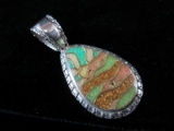 Signature Sterling Silver Inlay Pendant