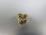 18k Gold Diamond Gemstone Pendant