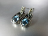Topaz Gemstone Sterling Silver Earrings