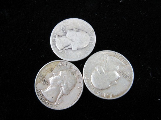 1934,1956,1959 Silver Quarters