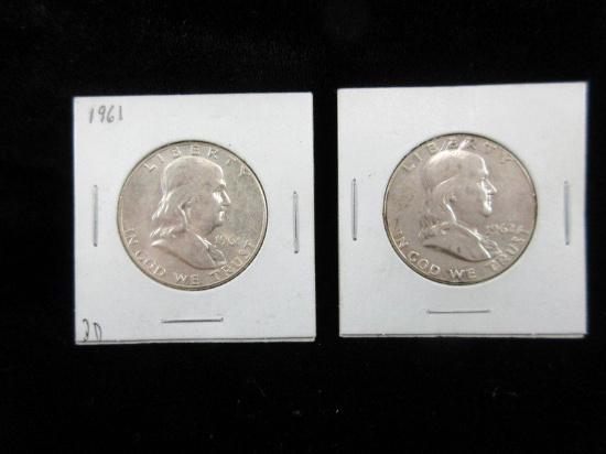 1961,1962 Silver Half Dollars