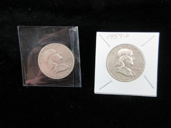 1954 & 1959 Silver Half Dollars