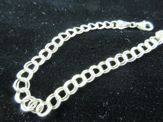 SU .925 Silver Charm Style Bracelet