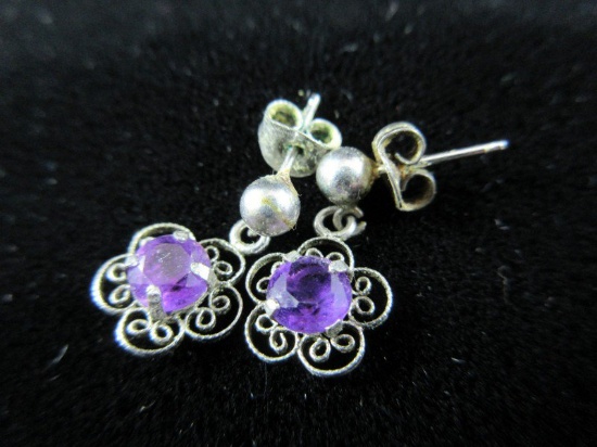 Gemstone Sterling Silver Earrings