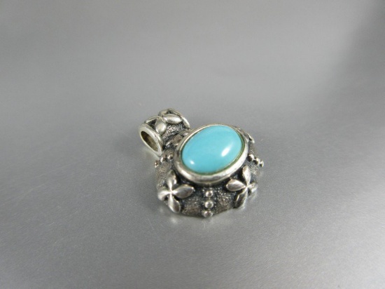 Turquoise Stone Sterling Silver Pendant