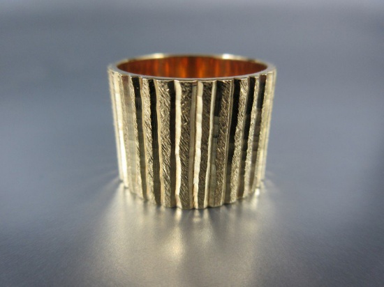 Gold over .925 Silver Heavy Italy Ring