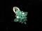 14K Gold Emerald Gemstone Pendant