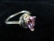 10K Gold Red Gemstone Ring