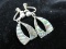 Vintage Screw Back Abalone Inlay Sterling Silver Earrings