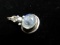 Vintage Moon Stone Sterling Silver Pendant