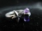 Ring: Purple Stone Sterling Silver