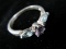 Topaz and Amethyst Gemstone Sterling Silver Ring