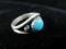 Turquoise Stone Ring: Sterling Silver