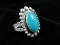 Natural Inlay Stone Sterling Silver Ring Signed Native American