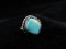 Turquoise Stone Sterling Silver Vintage Ring