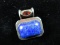 Lapis and Garnet Stone Sterling Silver Pendant