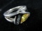 Yellow Center Gemstone Sterling Silver Ring