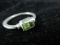 Peridot Gemstone Sterling Silver Ring