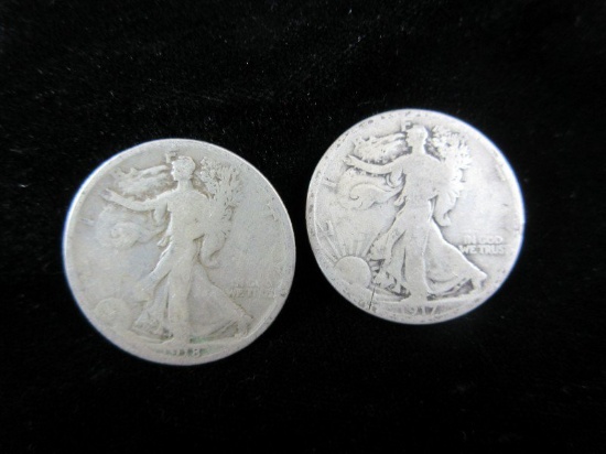1917 & 1918 Silver Half Dollars