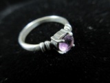 Amethyst Gemstone Sterling Silver Ring