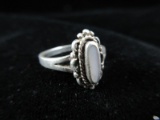 Vintage Sterling Silver Inlay Ring