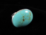Natural Turquoise Stone Sterling Silver Ring