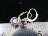 14K Yellow Gold  Gemstone Earrings