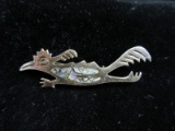 Old Mexico Abalone Inlay Roadrunner Pin