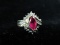 10K Gold Ruby and Diamond Gemstone Ring