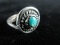 Vintage Turquoise Stone Sterling Silver Ring