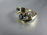10K Gold Sapphire Gemstone Ring