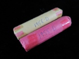 1956d and 1955d Wheat Penny Rolls